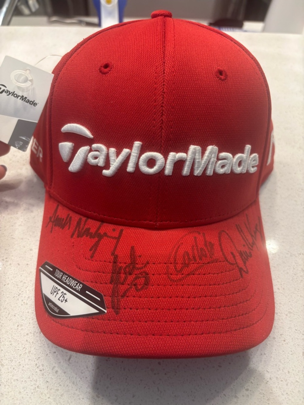 Taylormade Tour Headwear - UPF 25+ - Red Golf Hat - Signed by LPGA players